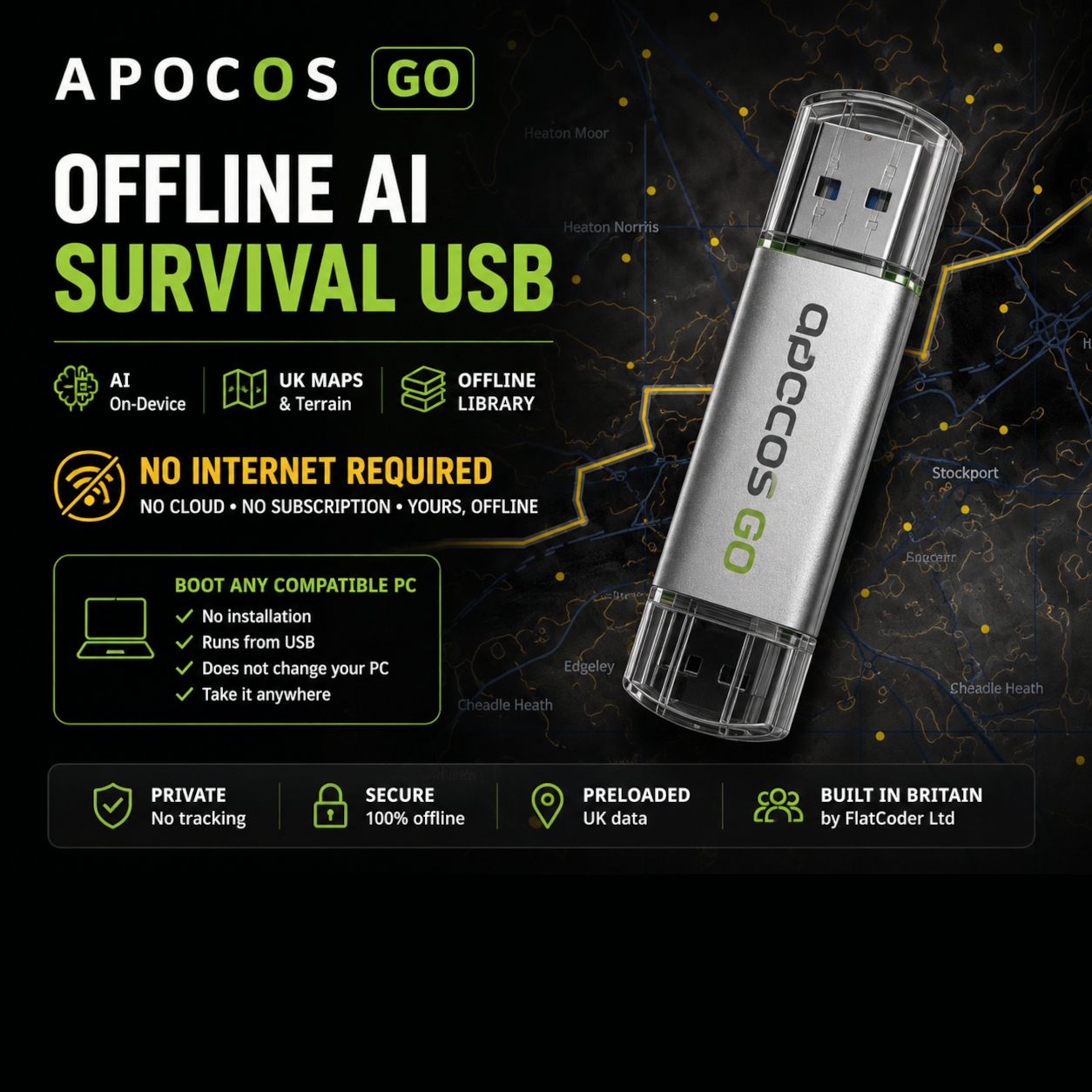 ApocOS Go — Boot-and-go on your own PC.