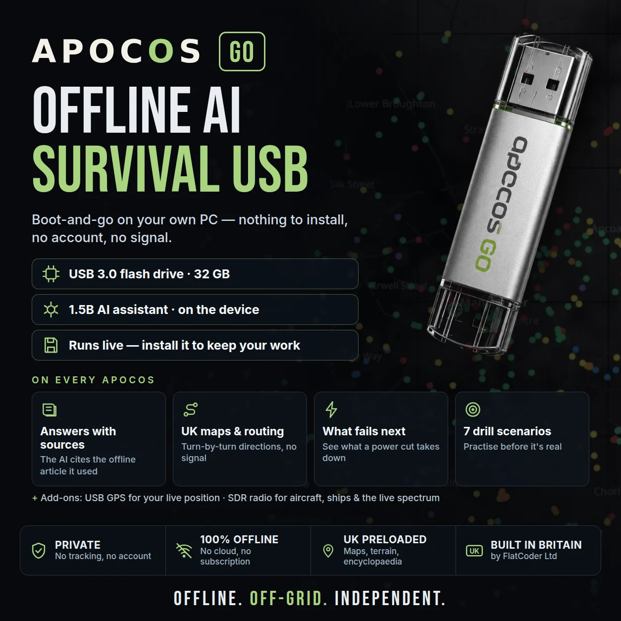 ApocOS Go — Boot-and-go on your own PC.